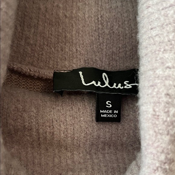 Lulu's Soft Gray/Lavender Sweater Dress - Picture 3 of 6